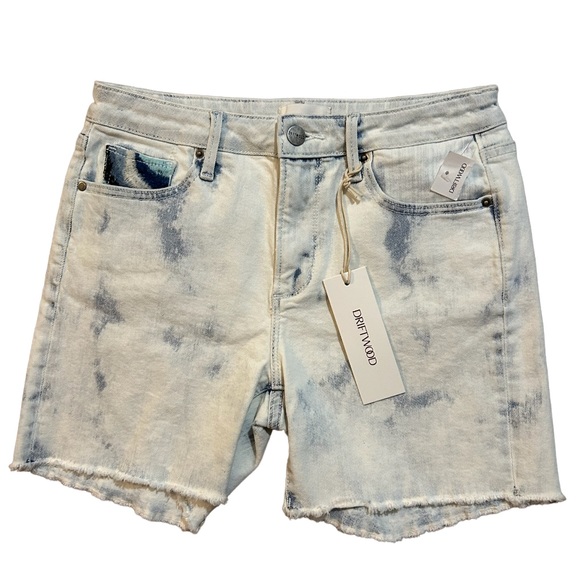 DRIFTWOOD Pants - Driftwood Lulu Bleached 5” Embroidered Denim Jean Shorts Light Cutoffs